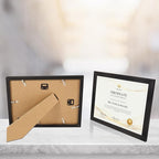 8.5x11 Picture Frame set of 8, Multi Certificate 8.5 by 11 Picture Frames Bulk, Document Diploma Award Frame for Wall Hanging or Tabletop Display, Black
