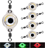 LED Underwater Fishing Lures，LED Lighted Bait Flasher，Deep Drop Fishing Lures，Fish Eye Attractive Light Bait Lure Lamp 5PCS