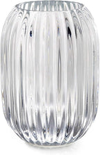 Serene Spaces Living Clear Optical Glass Votive Holder, Perfect for Weddings and Home Décor, Measures 5" Tall and 3.5" Diameter