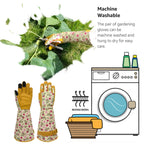 MSUPSAV Gauntlet Gardening Glove,Work Glove,Gardener,Medium,Yellow Rose