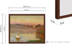 Poster Master Vintage Pond in Radziejowice Poster - Retro Swan Print - Lake Art - Landscape Art - Farmhouse Art - Animal Lover Art - Aesthetic Living Room or Office Decor, 16x20 Brown Framed