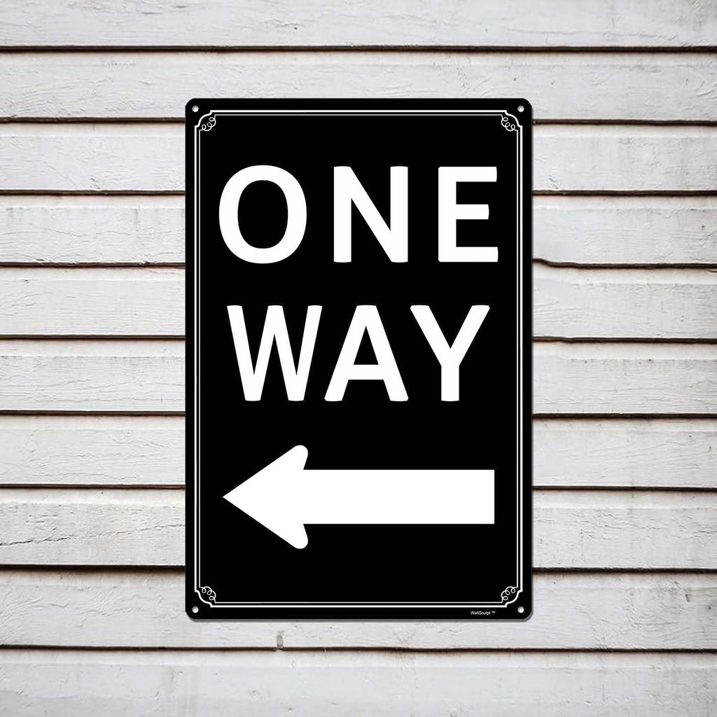 12x16" One Way" with Right Arrow - High-Intensity Aluminum Parking Lot Sign, Weatherproof & Fade-Resistant, Ideal for Outdoor & Indoor Use - Curbside Sign