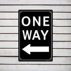 12x16" One Way" with Right Arrow - High-Intensity Aluminum Parking Lot Sign, Weatherproof & Fade-Resistant, Ideal for Outdoor & Indoor Use - Curbside Sign