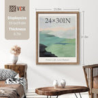 VCK 24x30 Poster Frame Set of 4 - Walnut, Gallery-Quality Wood Picture Frames, 1.1-Inch Wide Border, Polished Plexiglass, Vertical or Horizontal Wall Display for Photo/Art/Prints, Walnut