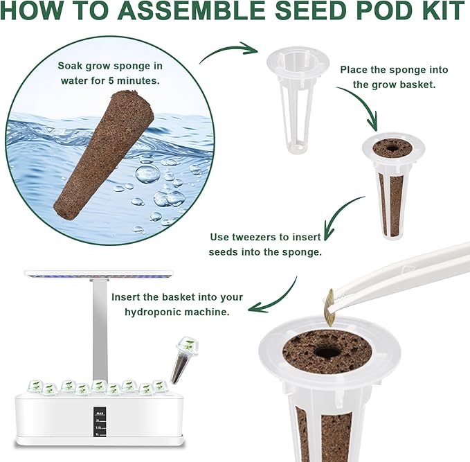 Lettuce Seed Pod Kit, Romaine, Butter Head, Red Sail, Red&Green Leaf, Red Sail Lettuce, Grow Anything Seed Pod Kit Compatible with All Indoor Hydroponics (8-Pod)