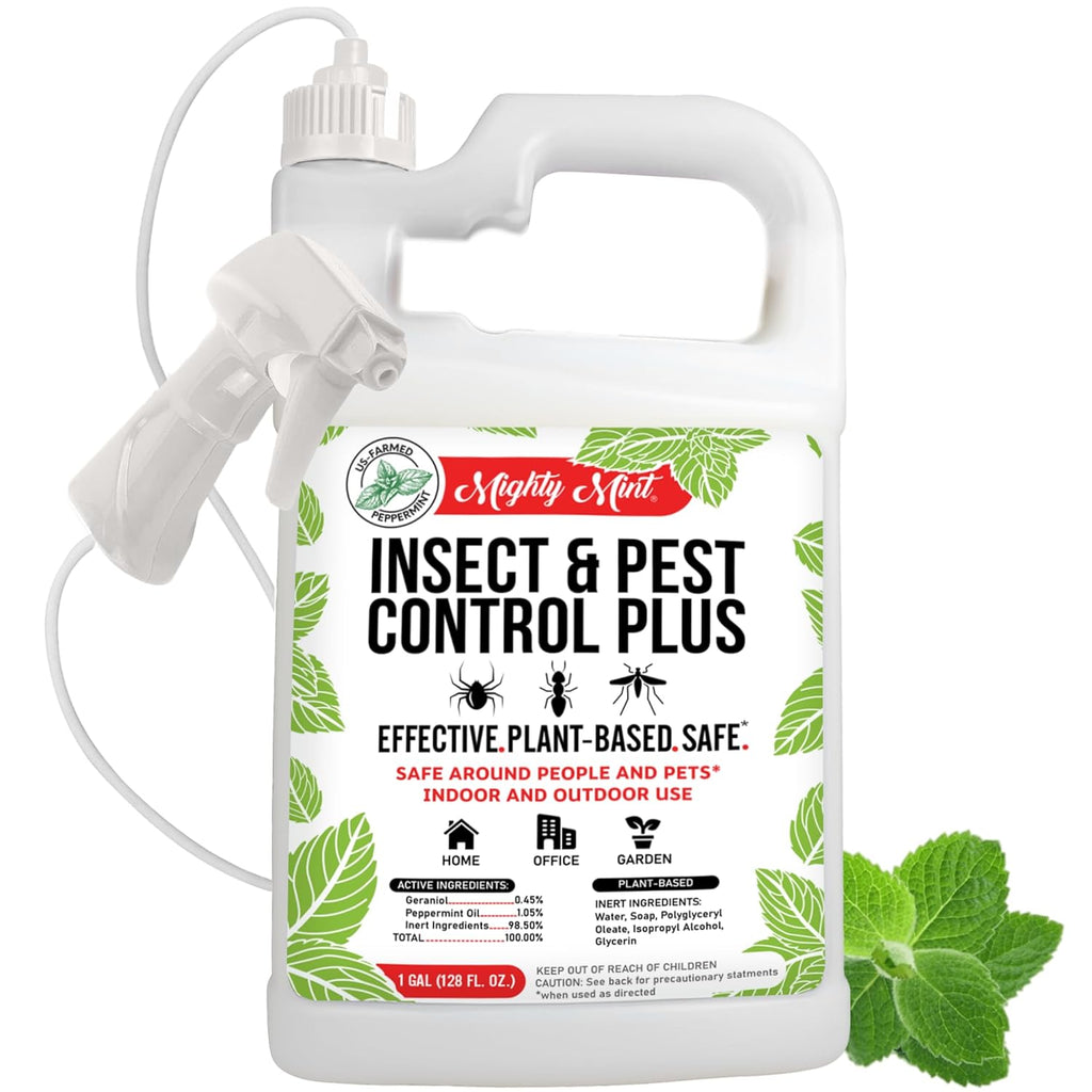 Mighty Mint Insect and Pest Control Plus – Natural Mint Oil Insect Killer Spray, 1 Gallon