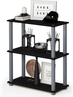 Furinno Turn-S-Tube 3-Tier Compact Multipurpose Shelf 2-Pack, Black/Grey