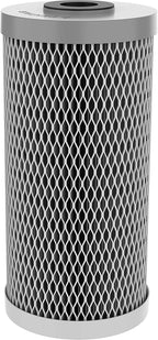 Pentair Pentek NCP-BB Big Blue Carbon Water Filter, 10-Inch, Whole House Non-Cellulose Carbon Impregnated Pleated Filter Cartridge, 10" x 4.5", Pack of 8, Gray