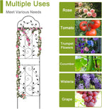 hogardeck Metal 84 * 19 Garden Trellis 2-Packs for Climbing Plants Flowers Vegetables Planting Arched Outdoor Decoration for Courtyards Lawns Gardens