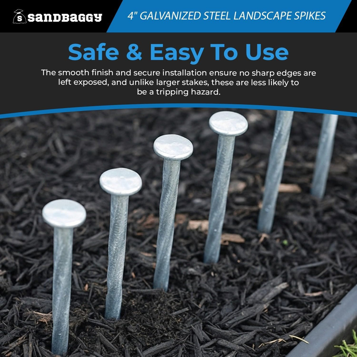 4 in. Galvanized Spiral Landscape Edging Spikes - 7 Gauge Steel (4 inch, 6000, Count)