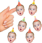 Big Dot of Happiness Custom Photo Party Time - Happy Birthday Party Favors - Fun Face Cut-Out Stickers - Set of 24