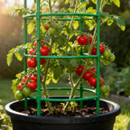 Tomato Cage Plant Support Cages for Garden, Upgrade Garden Plant Stakes with Adjustable Rings, Plants Trellis for Tomato, Flower, Climbing Plants, with Plant Tie and Clips 3 Pack 18 inches