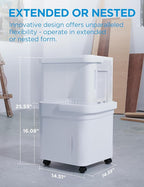Midea Cube 35 Pint Dehumidifier for Basement and Rooms at Home for up to 3,500 Sq. Ft., Smart Control, Compatible with Alexa (White), Drain Hose Included, ENERGY STAR Most Efficient 2023