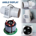 Inline Duct Fans 3 Inch 12V Extractor Fan 6W 47Cfm Plastic Variable Vent Blower Workshop Dust Fume Air Extractor Fan for Carbon Filter (Color : Adjustable Speed, Size : 6w)
