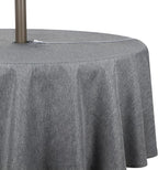 Outdoor Tablecloth Wrinkle-Free Stain Resistant Waterproof Polyester Fabric Table Cover with Zipper Umbrella Hole for Picnic/Party/Dinner/Patio Garden(60inch Round,Zippered,Grey)