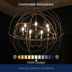 FLSNT Dimmable LED Candelabra Bulbs, 60W Equivalent LED Chandelier Light Bulbs, 5000K Daylight, E26 Base, 550LM, 6 Pack UL,CA65 Listed.