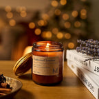 M&SENSE Teakwood Intense Candles for Home Scented Aromatherapy Candle Gift Set for Women and Men,7.05oz Soy Wax Long Lasting Amber Jar Candles Gift for Birthday Housewarming Mother's Valentine Day