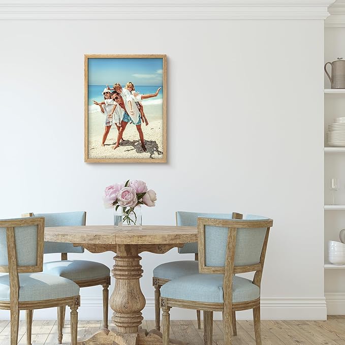 wall26 Custom Framed Poster Wall Art for Living Room, Bedroom Canvas Prints for Home Decoration Ready to Hang - 11"x14" Natural