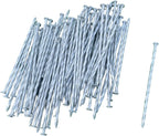 Sandbaggy 6 Inch Galvanized Artificial Turf Stakes - Spiral Landscape Nails - Ground Spikes/Pins for Synthetic Grass, Lawn, Edging, Weed Barrier Fabric, Garden (Steel (7 Gauge), 100)