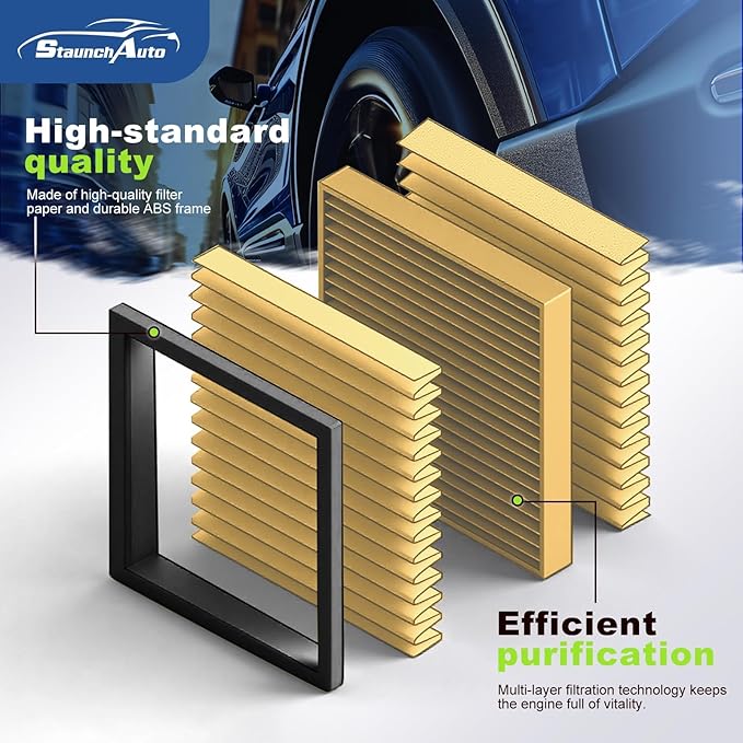 Engine&Cabin Air Filter for Ford Expedition 2018-2024, F-150 2015-2025 2026, Lincoln Navigator 2018-2024 Air filter Replacement CF12150 CA10262 Automotive Accessories