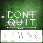Don't Quit LED Neon Sign for Wall Decor, DO IT Neon Lights Party Decorations, USB Powered Switch LED Lights Adjustable for Office, Gym, Man Cave, Gamer Room Decor