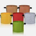 6-Pack Fabric Grow Bags 10 Gallon – Colorful 300G Thickened Nonwoven Planter Pots with Sturdy Handles, Breathable Garden Bags for Vegetables, Potato, Flowers