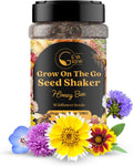 Mini Wildflower Seed Shaker – Honey Bee Wildflower Mix, by GevaGrow | Bulk 90,000+ Seeds | Pollinator Bee Attracting Flower Seeds for Planting in Pots & Outdoor Gardens | No Messy Packets