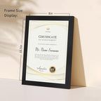 8.5x11 Picture Frame set of 8, Multi Certificate 8.5 by 11 Picture Frames Bulk, Document Diploma Award Frame for Wall Hanging or Tabletop Display, Black