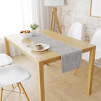 Snycler Table Runner Boho Table Runners Vintage Elegant Farmhouse Table Center Linen Decor for Home Dining Party Entrance (13x48 Inch) Gray