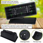 CHUKEMAOYI Window Box Planter, 10 Pack Plastic Vegetable Flower Planters Boxes 17 Inches Rectangular Flower Pots with Saucers for Indoor Outdoor Garden, Patio, Home Decor (Black)