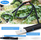 Hlinker 2026 Flat Soaker Hose 150 ft (75ft 2Packs) with Stake for Garden, Linkable Drip Hose Diy Automates Garden Irrigation System Saving 89% Water, Dual-layer Leak-free Design Water Hose with Holes