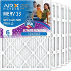 AIRX FILTERS WICKED CLEAN AIR. 12x24x2 Air Filter MERV 13 Electrostatic Pleated Air Conditioner Filter 6 Pack HVAC AC Furnace Filters