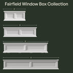 Mayne Fairfield 36in Self-Watering Rectangular Window Box Planter, White