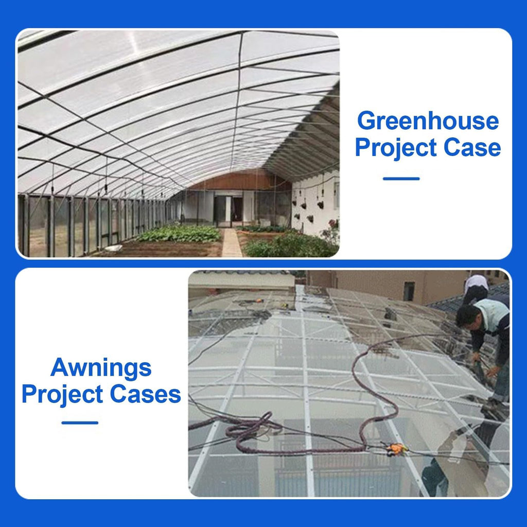 Greenhouse Panels Daylighting Roof Panels Transparent Greenhouse Panel Easy to Bend and Cut for Outdoor Gardens Greenhouses.(Transparent,2.62x6.6ft)
