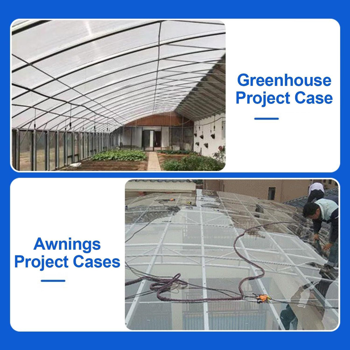 Greenhouse Panels Daylighting Roof Panels Transparent Greenhouse Panel Easy to Bend and Cut for Outdoor Gardens Greenhouses.(Smoky Gray,5.1x9.8ft)
