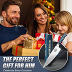 Huusk Father's Day Gifts for Dad, 8" Chef Knife for Kitchen, Gift for Father's Day, Best Dad Ever Gift, Stainless Kitchen Knife with Resin Handle, Full Tang Cooking Knives, Gifts Box