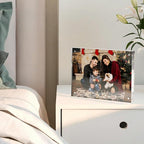 5x7 Acrylic Picture Frame 1 Pack, Clear Freestanding Double Sided Frameless Magnetic Photo Frames, Desktop Display Decor Gift