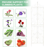 Sungmor 2 Pack Large Garden Trellis for Climbing Plants, 92.5 Inch Tall Rustic White Garden Metal Trellis, Decorative Trellis for Outdoor Rose Vines Cucumbers Support, Greenhouse, Flowerbed, Backyard