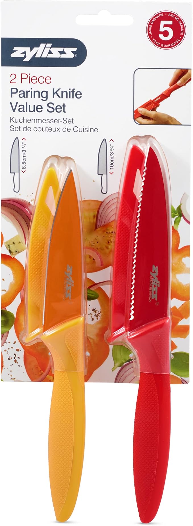 ZYLISS 2-Piece Paring Knife Set with Sheath Covers