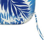SleepMan Outdoor 17"x16" Chair Cushions with Ties Set of 4, Water Resistant All Weather U-Shape Seat Pads for Patio Garden Furniture Indoor Fade Resistant Patio Cushions (Blue Bamboo)
