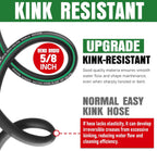 Heavy Duty Garden Hose 50ft, NON-EXPANDABLE Flexible Water Hose, Kink Resistant Lightweight Hybrid Hose, Leakproof Hose Male to Female Fittings