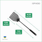 Rubber Fly Swatter, Long Fly Swatter Pack, Fly Swatter Heavy Duty (3 Pack) (Black)