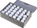 Light Bulb Organizer Storage Box, Ornament Storage with 30 Dividers Foldable Organizer with Lid Sturdy PP Board Fits Various Christmas Light Standard Bulbs Case Box Gray