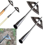 2Pcs Gardening Tools Hollow Hoe, All-Steel Hardened Hollow Hoe, Sharp Edge Garden Weeding Tools, Hoe Garden Tool Hand Shovel Weed Puller for Backyard Loosening Farm Planting Weeding ( Long Handle)