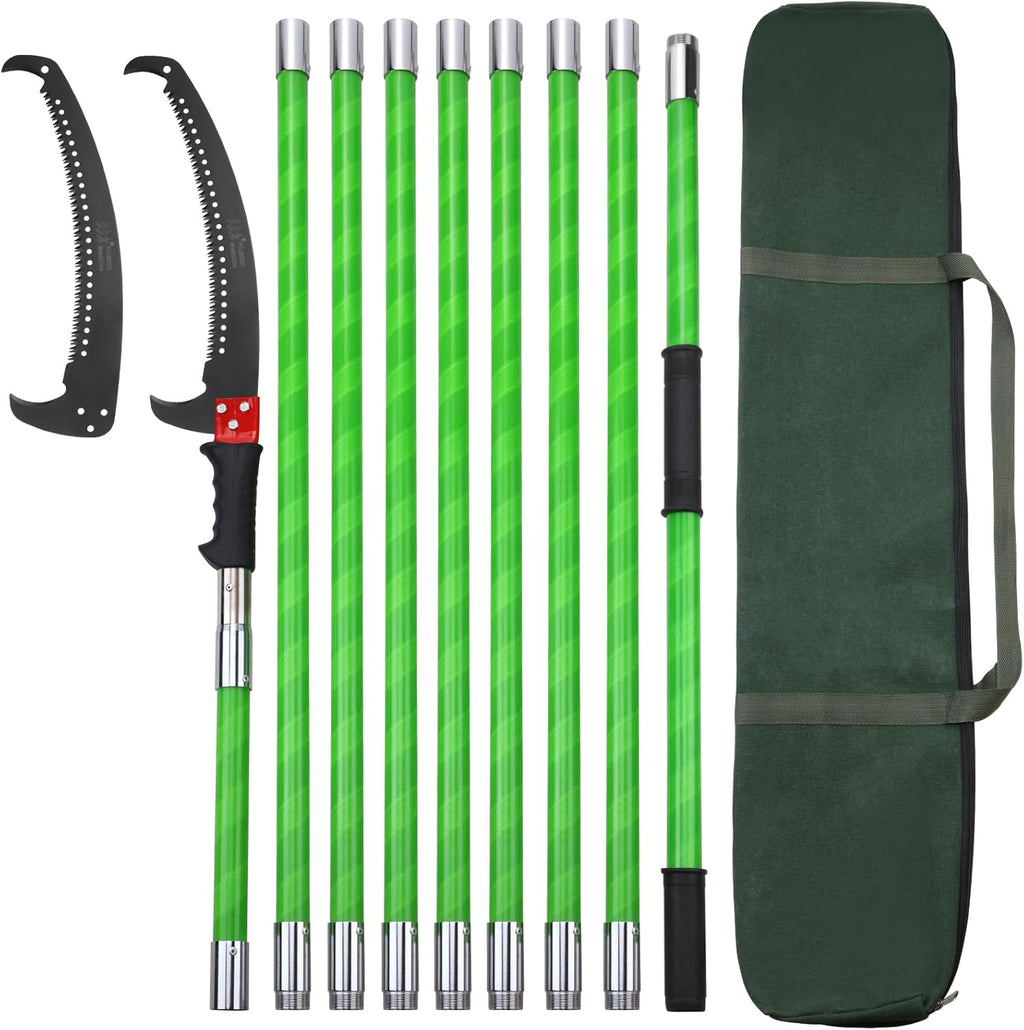 30 Feet Tree Pole Pruner Manual Branches Trimmer Tree Branch Garden Tools Loppers Hand Pole Saws Extendable Height