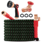 Pocket Hose Ballistic Double UV Edition 100 FT Expandable Garden Hose w/Pocket Pivot Swivel Connector, Anti-Burst Sleeve Reinforced w/Bulletproof Fiber, Lightweight, No-Kink, Compact, AS SEEN ON TV