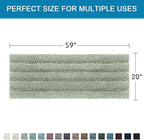 H.VERSAILTEX Bathroom Rugs Bath Mat Runner Rug Non Slip Kitchen Rug Extra Long Bath Rug Runners Oversized 59" x 20" Absorbent Washable Dry Fast Plush Area Rug for Bathroom/Bedroom - Sage
