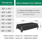 Biscaynebay Textured Fabric Christmas Rectangle Table Cloth 90x156 Inch, Hunter Green Water Resistant Tablecloths for Dining, Kitchen, Wedding and Parties etc. Machine Washable