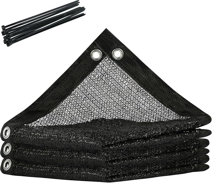 Royal Shade 50% Black Shade Cloth Custom Size 6FT x 77FT Mesh Tarp with Grommets for Garden Patio, Plant Shading, Greenhouse, Pergola, Chicken Coop, Dog Kennel, Lawn. (We Make Custom Size)
