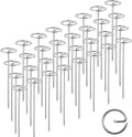 Landscape Staples,120 Pcs Garden Stakes, Circle Top 6-inch Galvanized Steel, Spikes Pins for Securing Weed Fabric Netting Ground Sheets and Fleece, Landscape Edging, G-Shaped